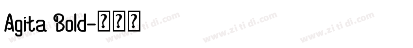 Agita Bold字体转换